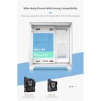 HDYDSSD Mid-Tower ATX Case with Tempered Glass Panels