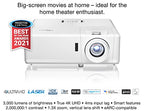 Optoma UHZ50 Smart 4K UHD Laser Projector (Renewed)
