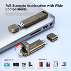 Vezzio Dual-Port USB-C & USB-A 3.2 Gen2 External SSD Flash Drive