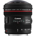 Canon 4427B002 EF 8-15mm Fisheye Ultra-Wide Zoom Lens