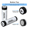 MLGBDC 18650 Button Top Rechargeable Batteries, 4-Pack