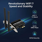Serounder BE6500 WiFi 7 M.2 Network Card with Bluetooth 5.4