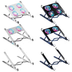 MINGLEA Foldable Laptop Cooling Stand with Quiet LED Fans