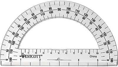 Westcott 11200 6-Inch 180 Degree Protractor