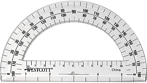 Westcott 11200 6-Inch 180 Degree Protractor