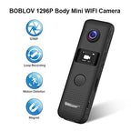 NJJOWRQ Mini Magnetic Body Cam with Loop Recording