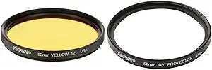 Tiffen 52mm #12 Yellow Filter & UV Protection Filter