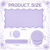 Sabary Scalloped Desk Mat and Keyboard Wrist Rest Set