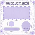 Sabary Scalloped Desk Mat and Keyboard Wrist Rest Set