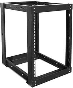 Monoprice 15U 1100mm Adjustable Open Frame Server Rack