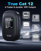 Schok 4G LTE Cat 12 Portable WiFi Mobile Hotspot Router