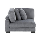 Lexicon Bathurst Gray Corduroy Corner Seat