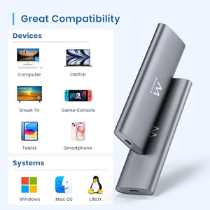 Ewent M.2 NVMe & SATA USB-C External SSD Enclosure