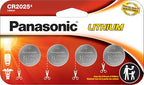 Panasonic CR2025PA/4BW Lithium Coin Cell 4-Pack