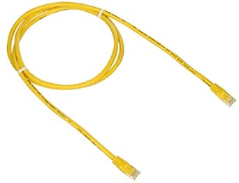 Monoprice 103434 Cat6 Ethernet Cable - 5ft Yellow Network Cord