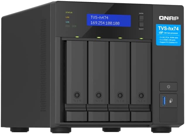 QNAP TVS-h474-PT-8G-US 4-Bay 2.5GbE Desktop NAS