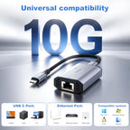 F FENVI USB-C 10Gbps Multi-Gigabit Ethernet Adapter