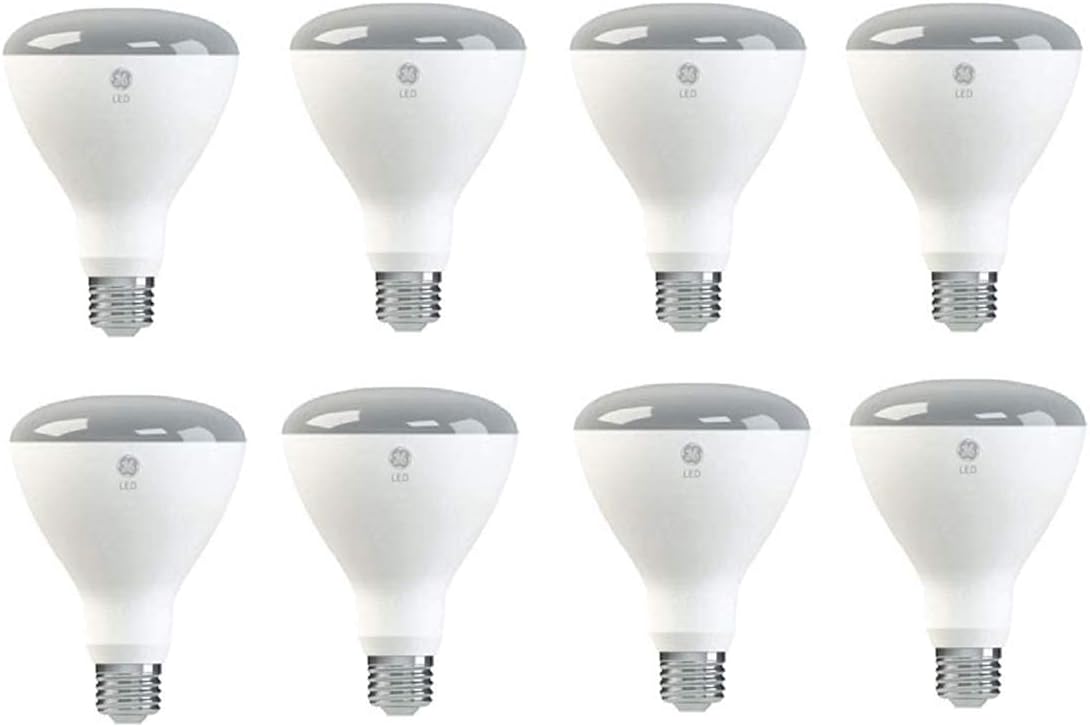 GE 941293 LED BR30 Floodlight Bulb: Soft White, 10W, 8-Pack, Energy Star