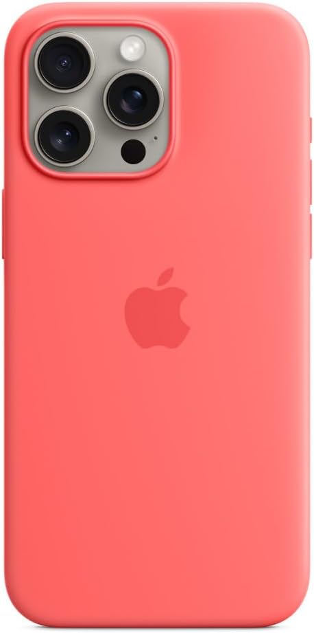Apple iPhone 15 Pro Max Silicone Case - Guava MagSafe