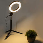 Tbest 6-Inch USB LED Selfie Fill Light with Tripod