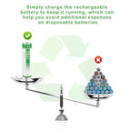 CASFROM 3200mAh Ni-MH Button Top Rechargeable Batteries