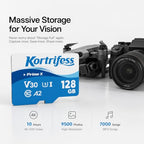 Kortrifess 128GB microSDXC UHS-I Memory Card, 2-Pack