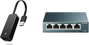 TP-Link UE306 Ethernet Adapter & TL-SG105 Gigabit Switch — main product image