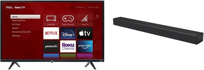 TCL 32S335 32-Inch 720p Roku Smart TV Soundbar Combo