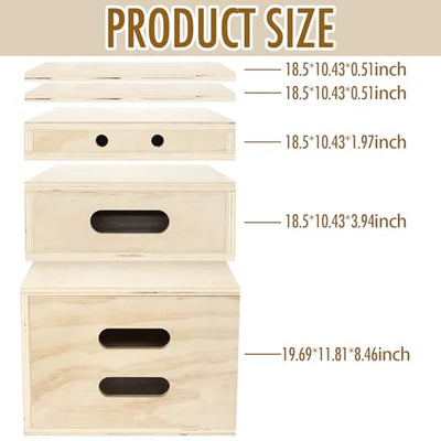 Novabright Nesting Wooden Apple Box Set for Photography