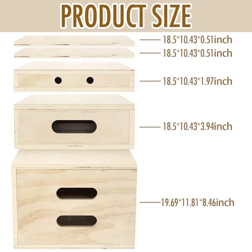 Novabright Nesting Wooden Apple Box Set for Photography — main product image