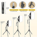 Torjim 16-Inch Softbox Continuous Studio Lighting Kit