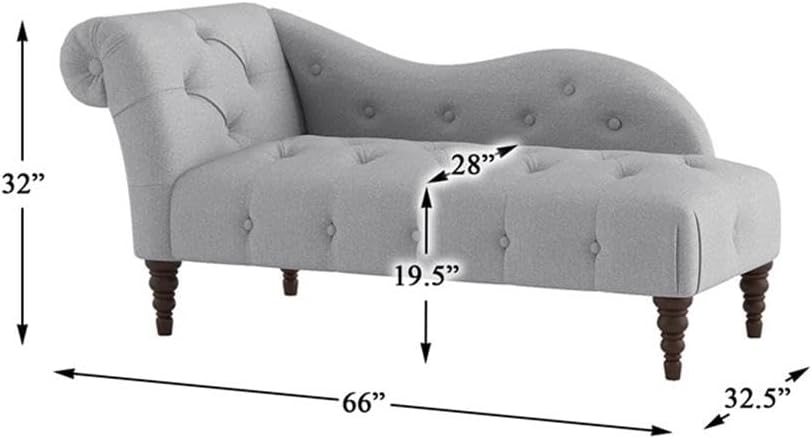 Lexicon Blue Hill Traditional Fabric Chaise - Dove Gray