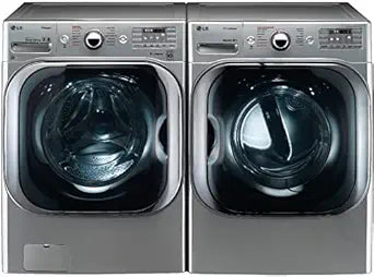 LG WM8100HVA/DLEX8100V Graphite Steel Washer Dryer Set