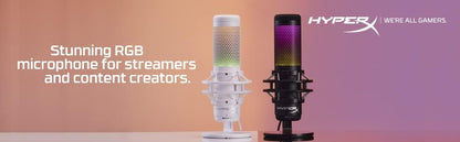 HyperX 519P0AA QuadCast S RGB USB Microphone - White