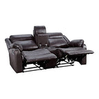 Lexicon 194840173595 Salerno Brown Reclining Loveseat