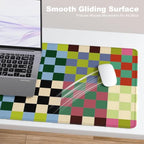 Niniubye Retro Checkered Desk Mat and Gaming Mouse Pad