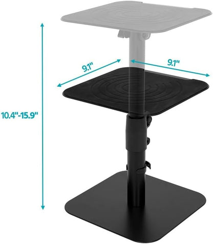 Monoprice Desktop Freestanding Speaker Stands - Adjustable, Cable Management