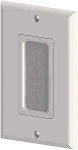 Monoprice 121629 1-Gang Brush Wall Plate White — main product image