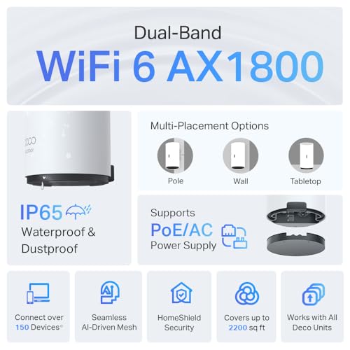 TP-Link Deco X20-Outdoor AX1800 Wi-Fi 6 Outdoor Mesh Unit — main product image