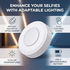 Generic Magnetic Selfie Fill Light with 3 Color Temperatures
