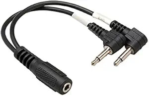 Hosa YMM492 3.5mm TRSF to Dual TS Headphone Adapter