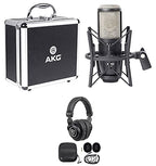 AKG P420+PRO-M50 Studio Condenser Microphone with Rockville Headphones Bundle