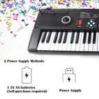 MIZAYI 61-Key Beginner Digital Piano with Microphone