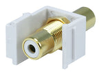 Monoprice 106550 White Keystone Jack Modular RCA