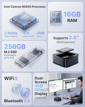 KAMRUI AK1PLUS Mini PC with Intel Celeron N5095