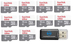 SanDisk 16G Ultra Micro SDHC 10-Pack Card Bundle + Reader