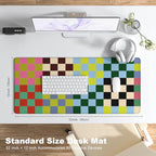 Niniubye Retro Checkered Desk Mat and Gaming Mouse Pad