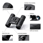 M.A.K 10x25 Compact HD Pocket Binoculars