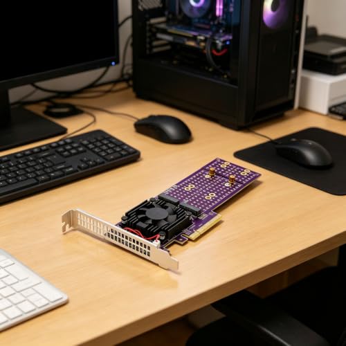 FEHUZHU ASM2824 Drive Bay Expansion Card with Cooling Fan — main product image