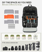 RAINSMORE Tactical Camera Backpack for DSLR and Mirrorless Kits